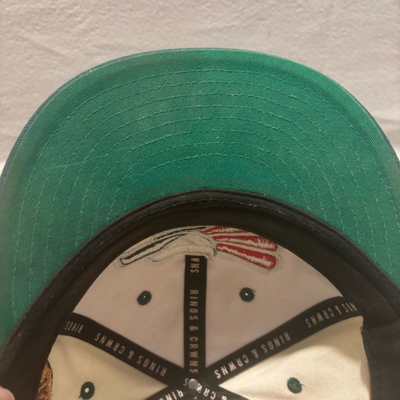 Rings & Crwns Mexico Eagle Logo Adjustable Snapback Flat Bill Cap Hat Collector - Picture 9 of 9